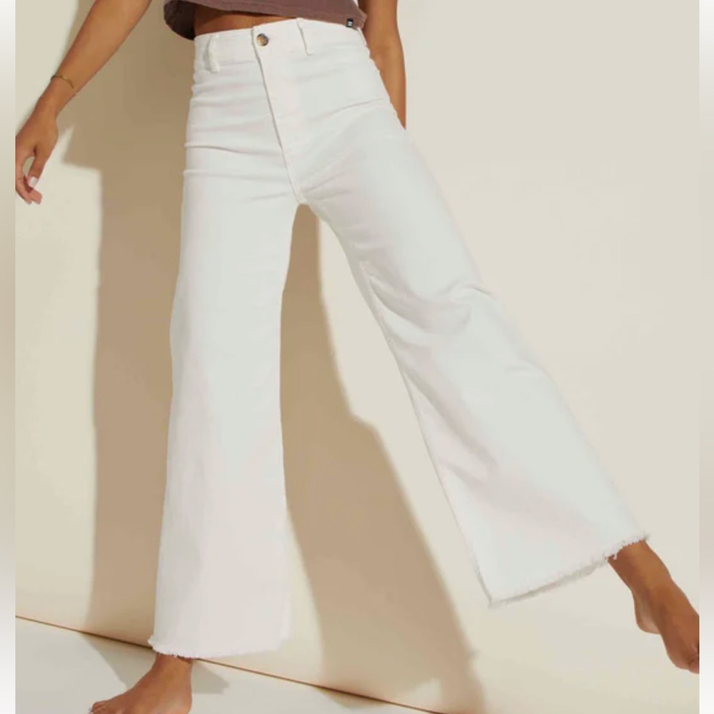 Billabong Free Fall high waist white pants